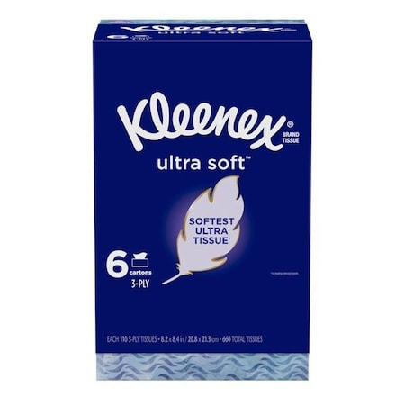 Kleenex 6016954 Ultra Soft Facial Tissue - Pack Of 4 - 110 Count